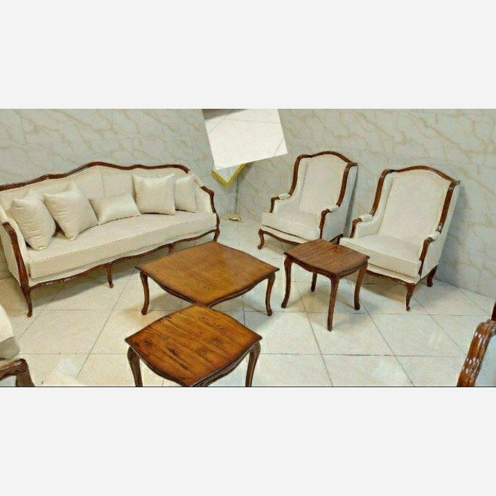 مبل و مبلمان کلاسیک کویین چوب راش ست 7 نفره ترکیب 1+1+1+1+3