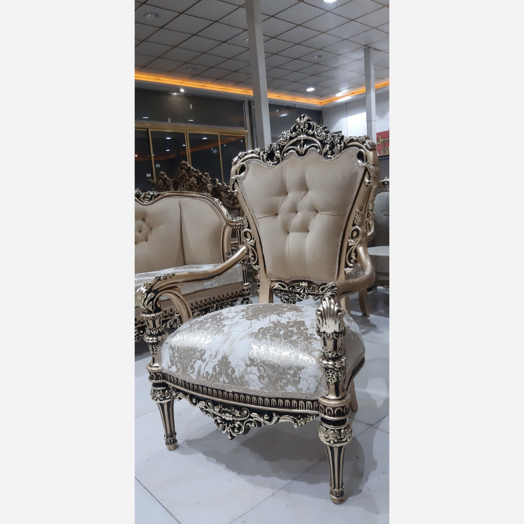 مبل و مبلمان کلاسیک چوب راش کار پرطرفدار خاطره ست 7 نفره ترکیب 1+1+1+1+3