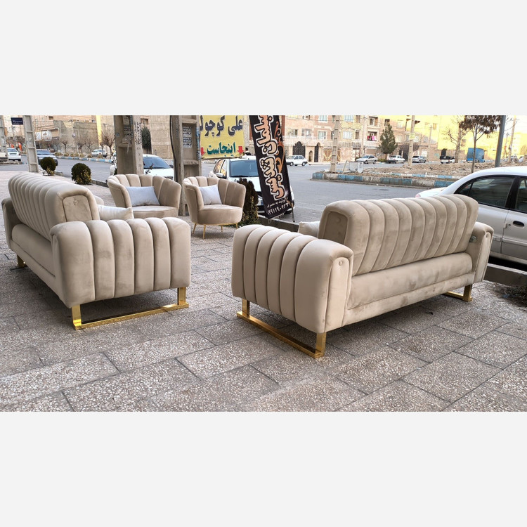 مبل و مبلمان راحتی صدفی ست 8 نفره ترکیب 1+1+3+3 کار بصورت مکانیزه می باشد ( تخت شو )
