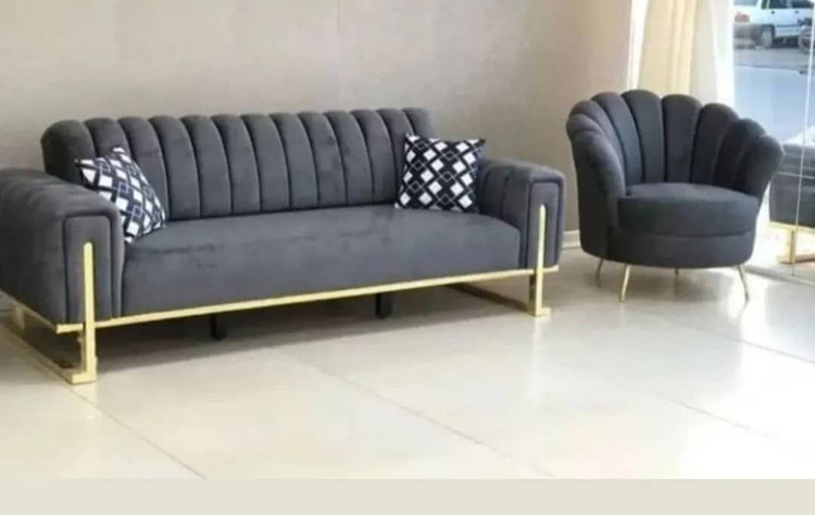 مبل و مبلمان راحتی صدفی ست 8 نفره ترکیب 1+1+3+3 کار بصورت مکانیزه می باشد ( تخت شو )